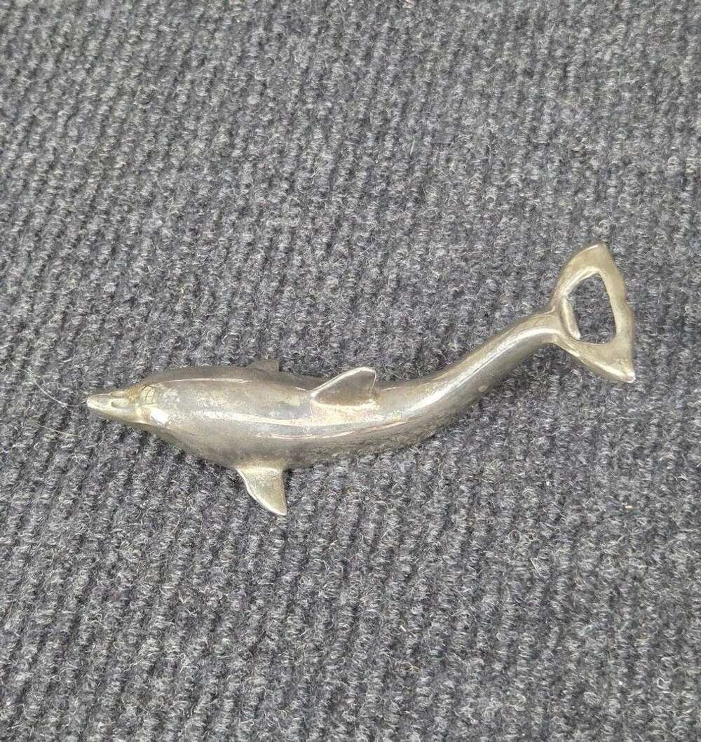 Vintage Silver Plated Dolphin Bottle Opener Barware
